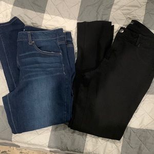2 pairs women’s jeans, both stretch skinny size 14